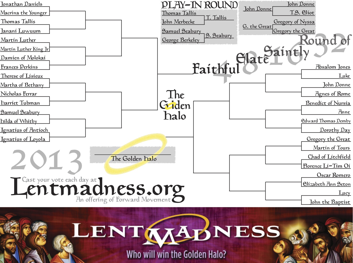 2013 Brackets 2013 Lent Madness Brackets