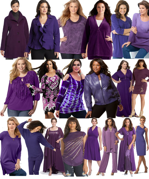 orange and purple women's clothing