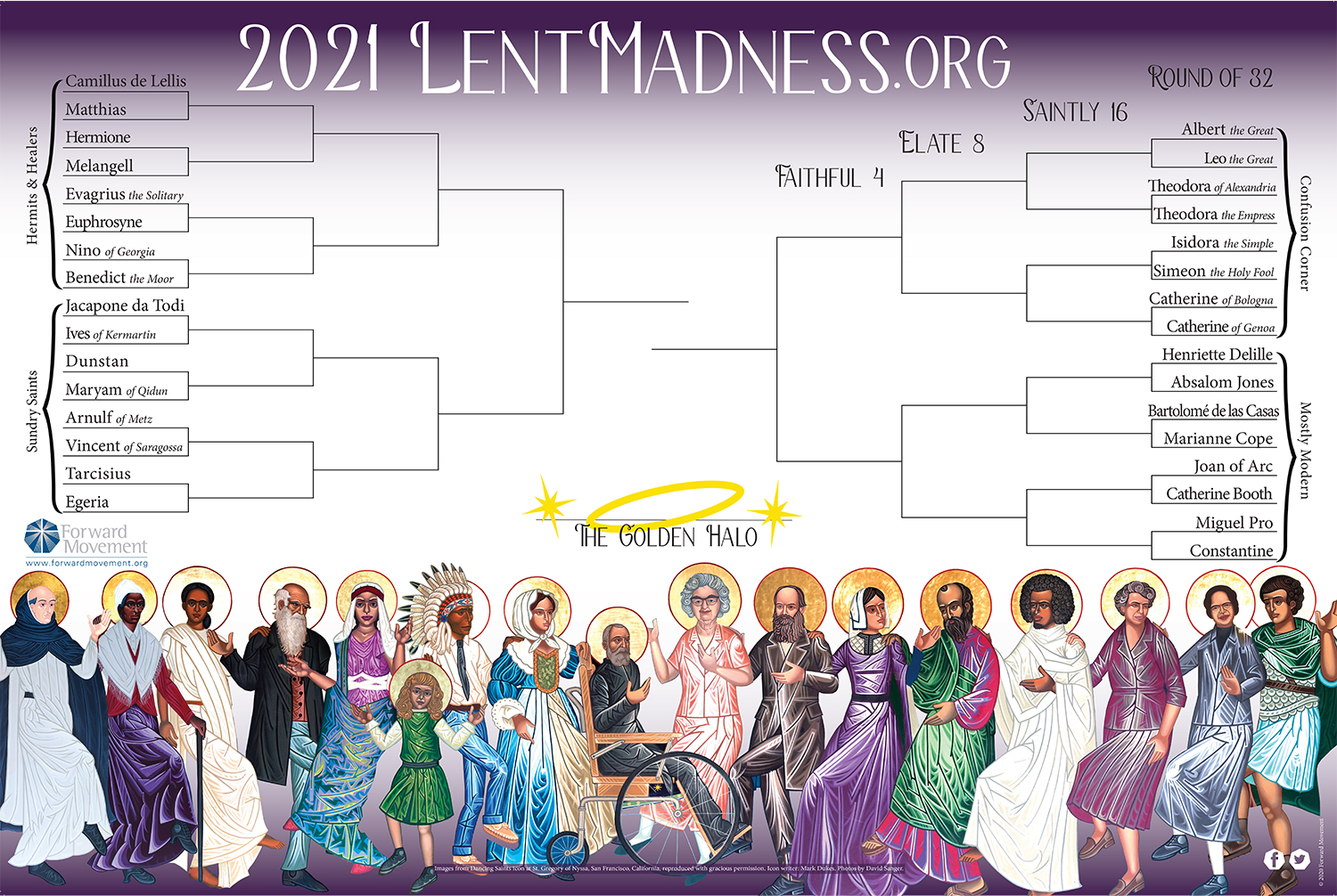 Lenten Calendar 2021 Bracket 2021 | Lent Madness